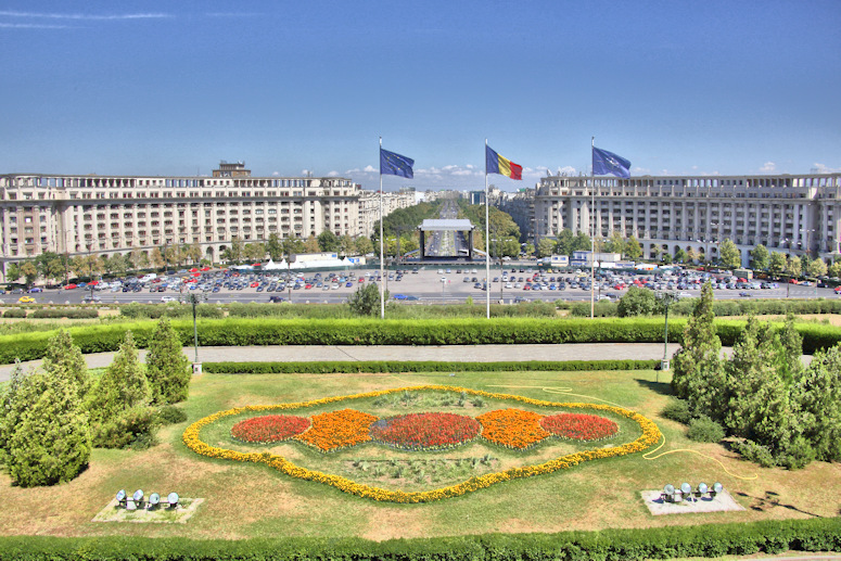 View from Ceausescu Palace, Bucharest, Romania